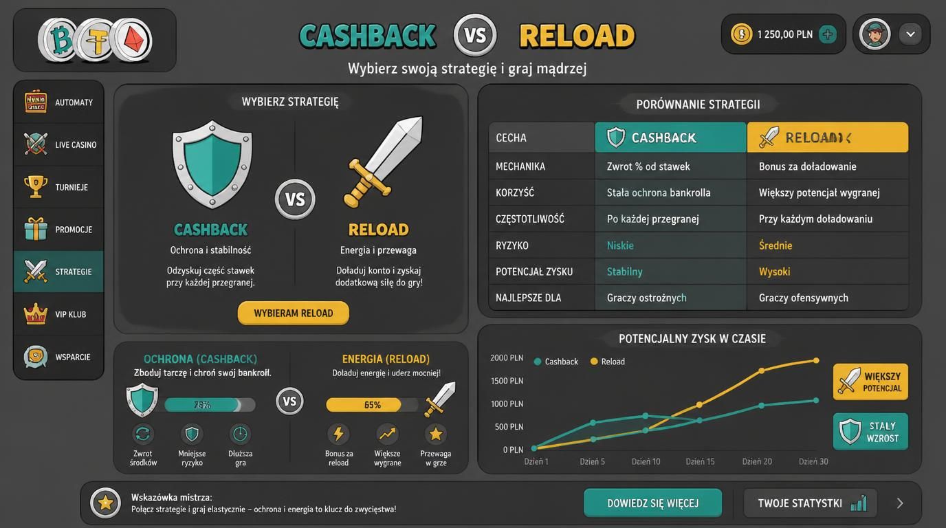 Porównanie cashback i reload jako strategii
